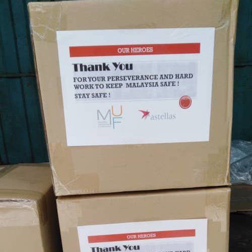 MUF organises the contribution of 1000 bottles of hand sanitisers amid COVID-19 pandemic